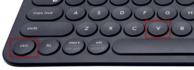 Как вставить текст клавишами